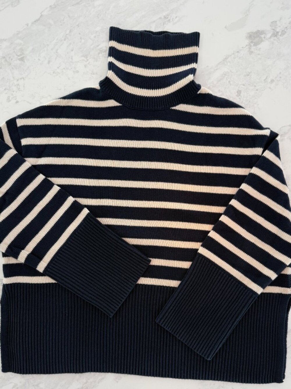 GAP Turtleneck Striped Cotton Sweater